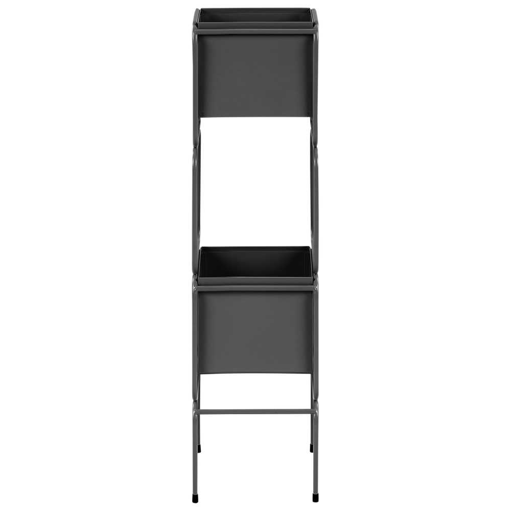Beliani Gėlių stovas COTINUS Metal 20 cm Juodas