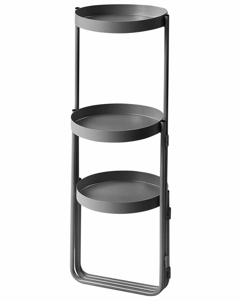 Beliani Gėlių stovas FRAGARIA metalinis 42 cm juodas