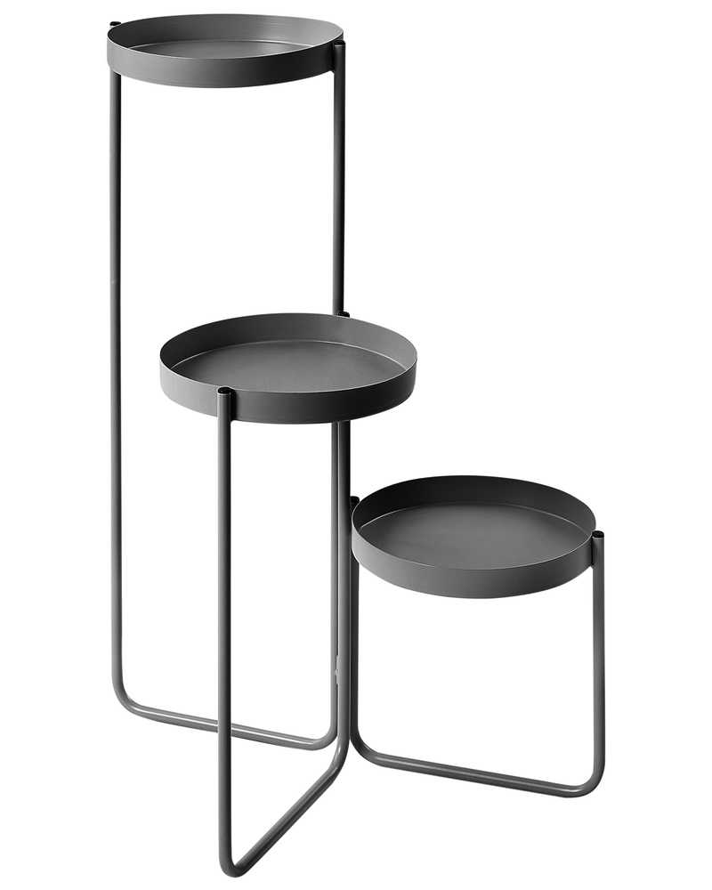 Beliani Gėlių stovas FRAGARIA metalinis 42 cm juodas