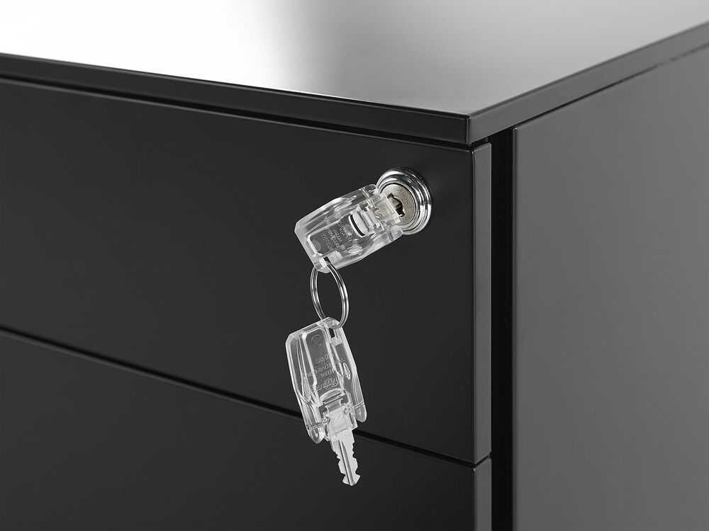 Beliani Biuro spintelė BOLSENA metalinė, juoda