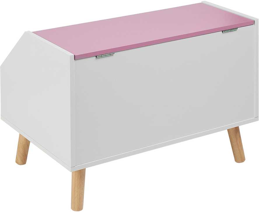 Beliani Žaislų dėžė CASPER 43 cm rausva
