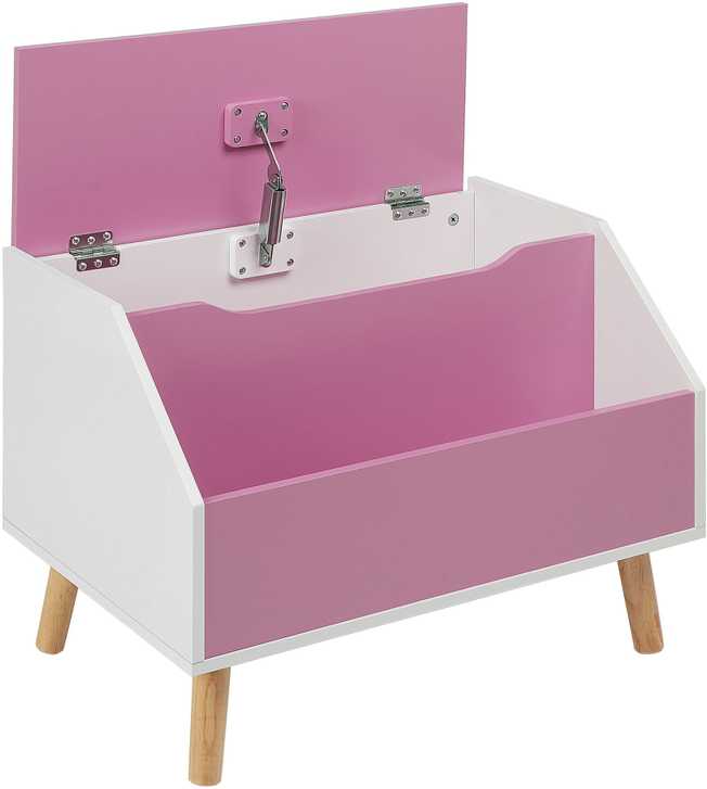 Beliani Žaislų dėžė CASPER 43 cm rausva