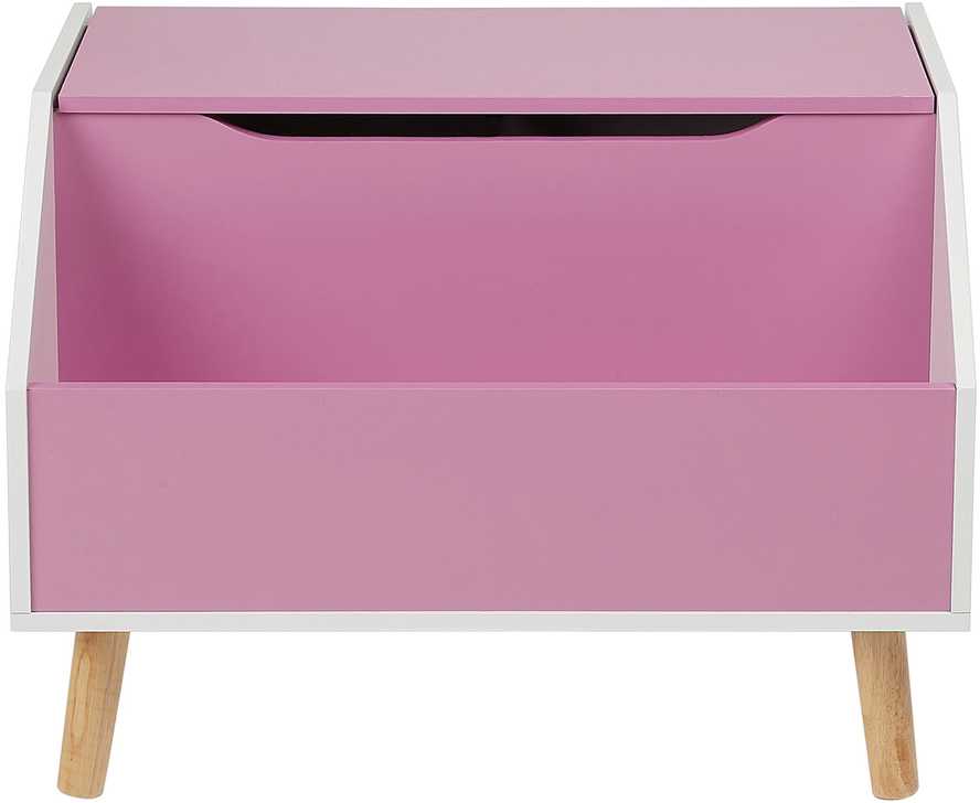 Beliani Žaislų dėžė CASPER 43 cm rausva