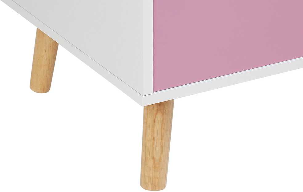 Beliani Žaislų dėžė CASPER 43 cm rausva