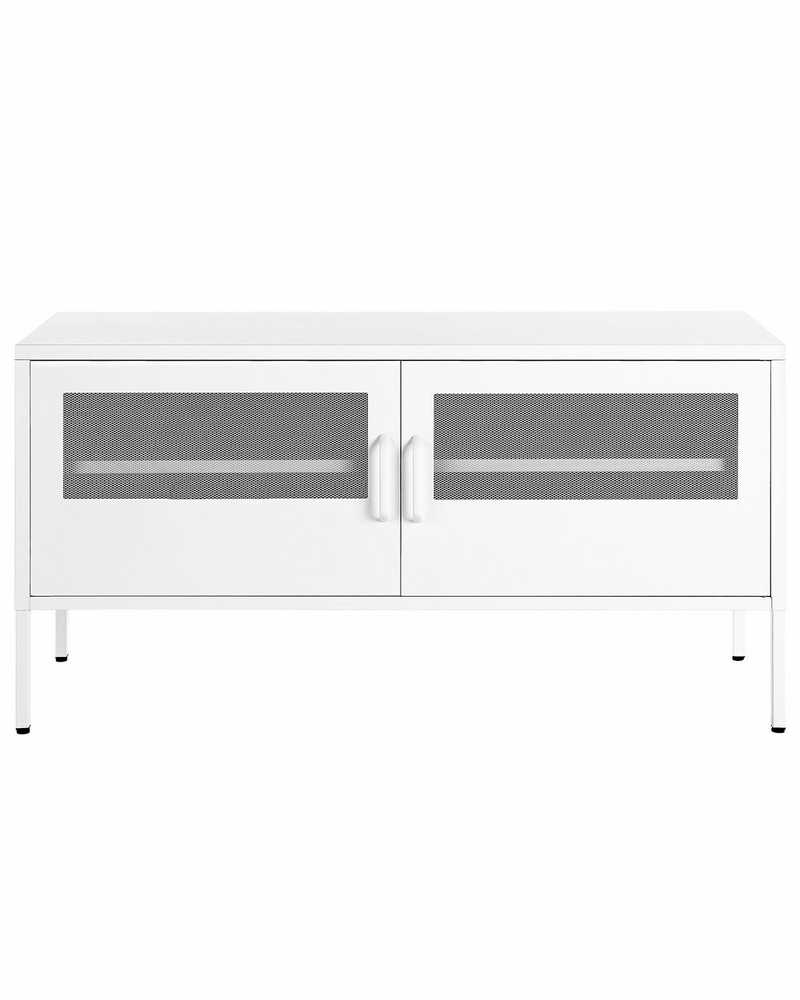 Beliani TV staliukas 2 Durys Metalas Sideboard Balta MORLEY 330160 (Balta)