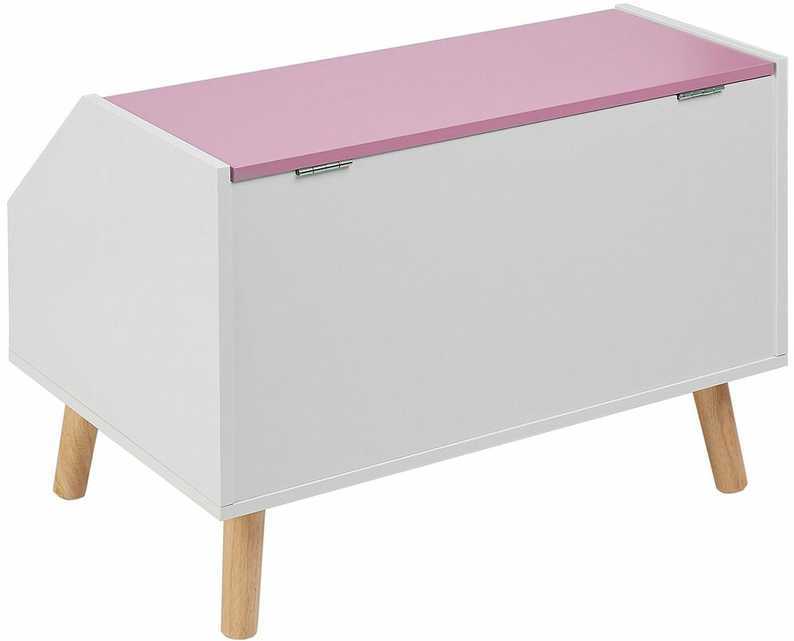 Beliani Žaislų dėžė CASPER 43 cm rausva