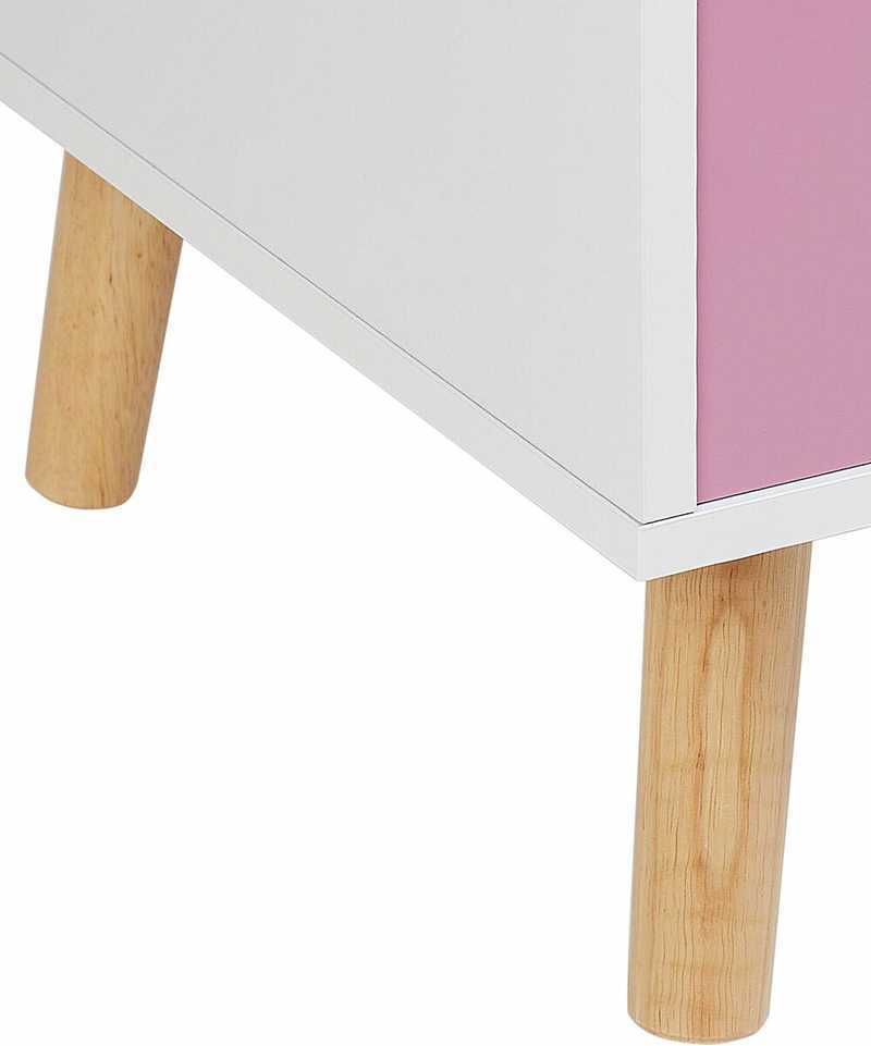 Beliani Žaislų dėžė CASPER 43 cm rausva