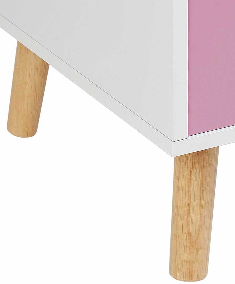 Beliani Žaislų dėžė CASPER 43 cm rausva