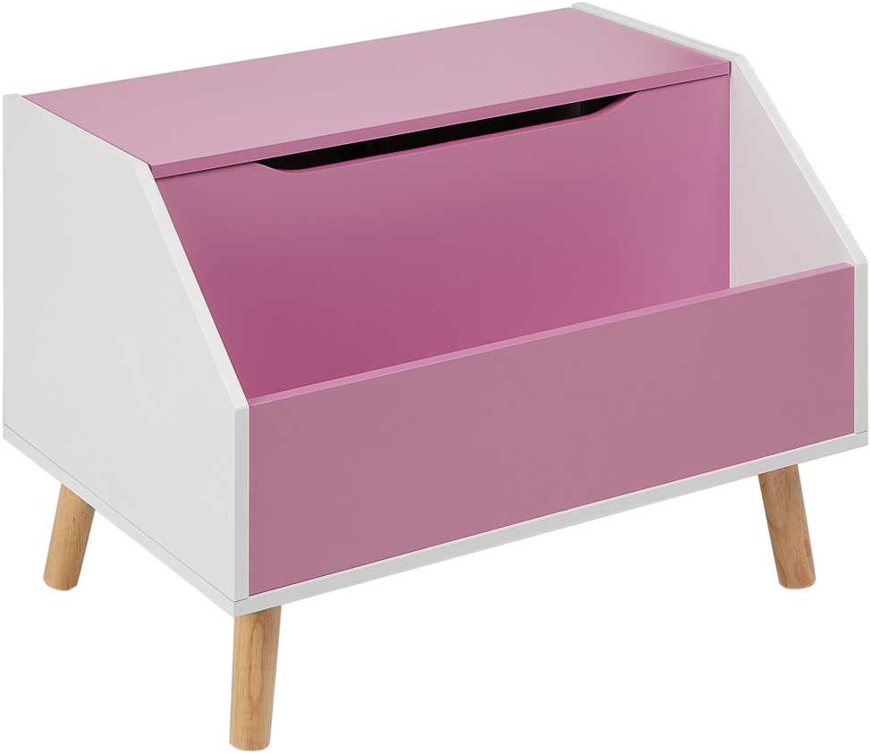 Beliani Žaislų dėžė CASPER 43 cm rausva