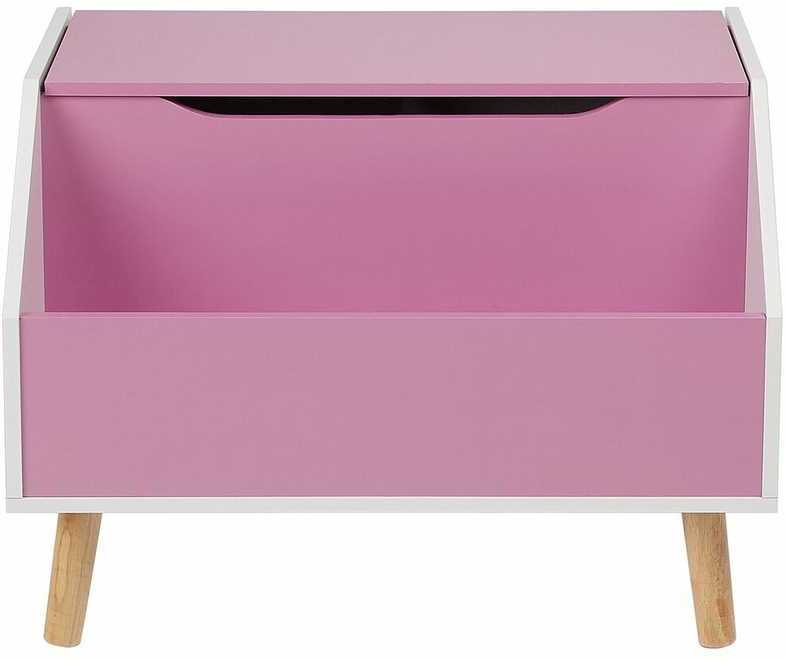 Beliani Žaislų dėžė CASPER 43 cm rausva