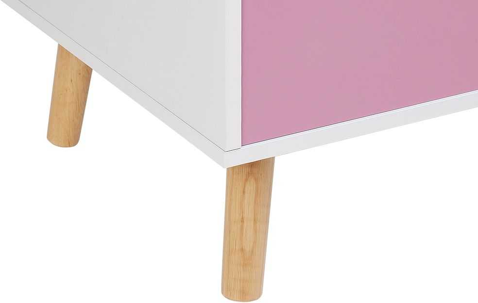 Beliani Žaislų dėžė CASPER 43 cm rausva