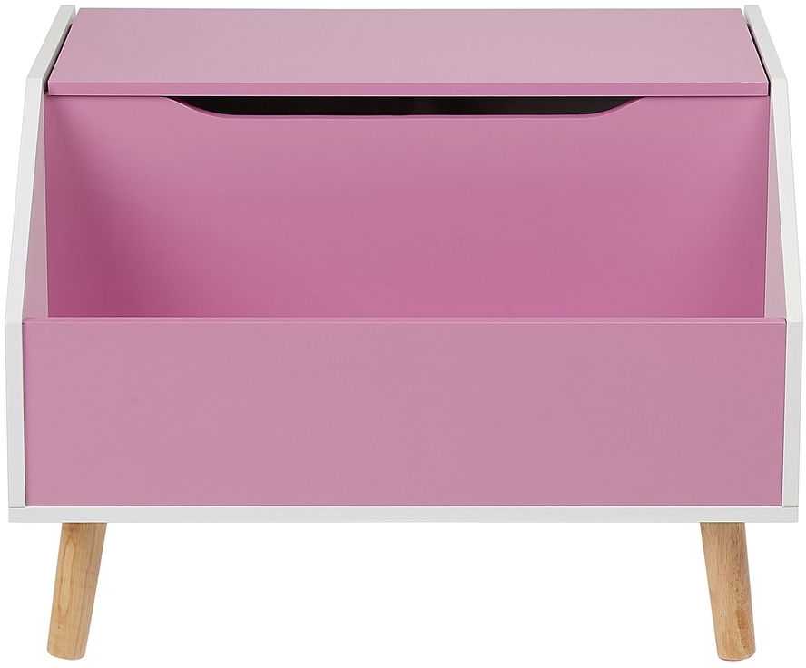 Beliani Žaislų dėžė CASPER 43 cm rausva