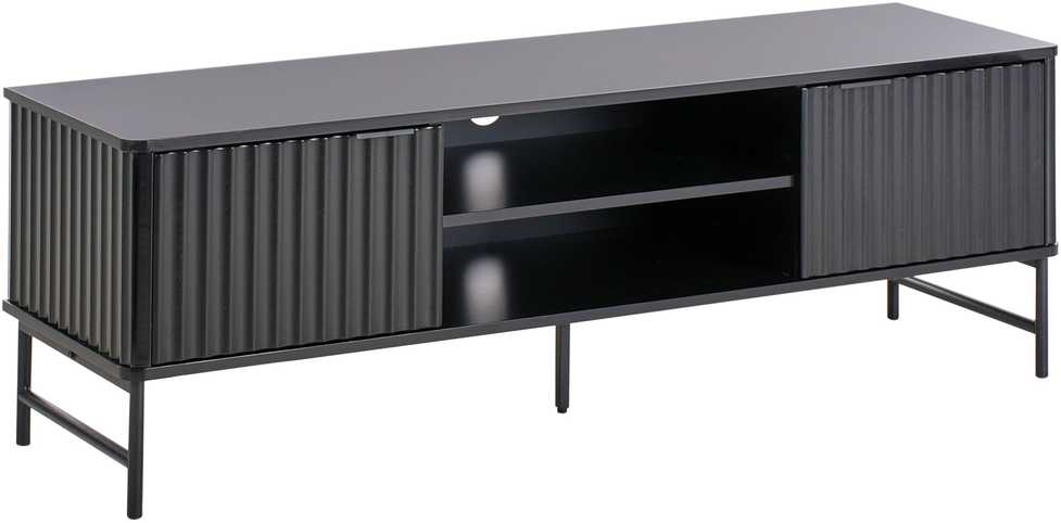 Beliani TV staliukas TV Stand GLASTONBURY Juoda 607590 (Juoda)