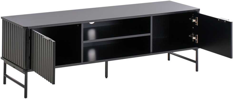 Beliani TV staliukas TV Stand GLASTONBURY Juoda 607590 (Juoda)