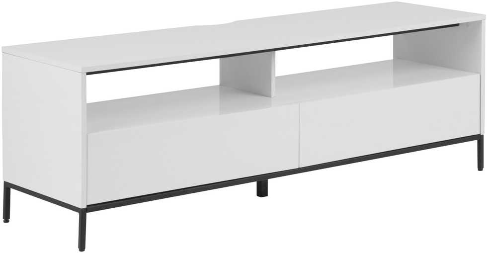 Beliani TV staliukas TV Stand LED Balta SYDNEY 180391