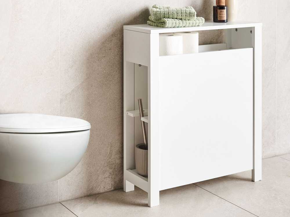 Beliani Vonios kambario spintelė CACHI 20 cm balta