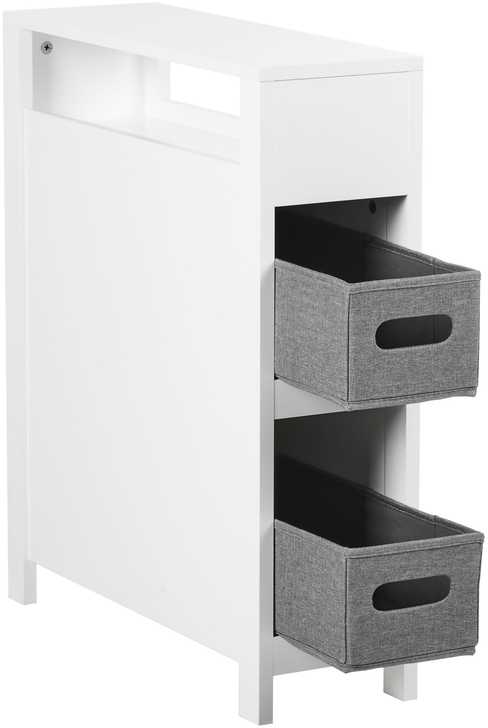 Beliani Vonios kambario spintelė CACHI 20 cm balta