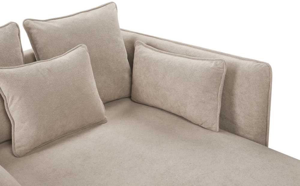 Sofa Beliani Šezlongas CHARMES smėlio pilkumo spalvos