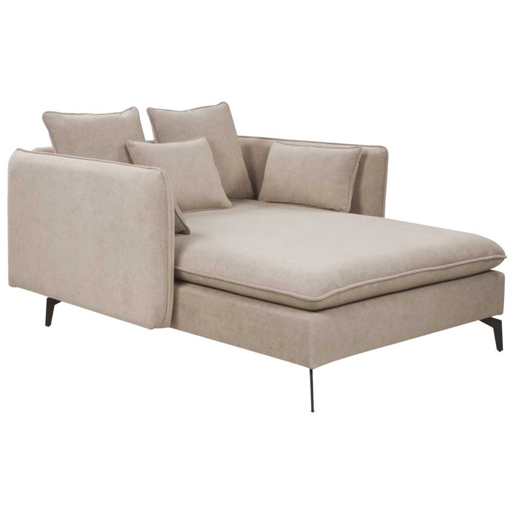 Sofa Beliani Šezlongas CHARMES smėlio pilkumo spalvos