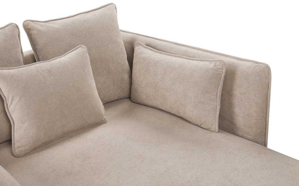 Sofa Beliani Šezlongas CHARMES smėlio pilkumo spalvos