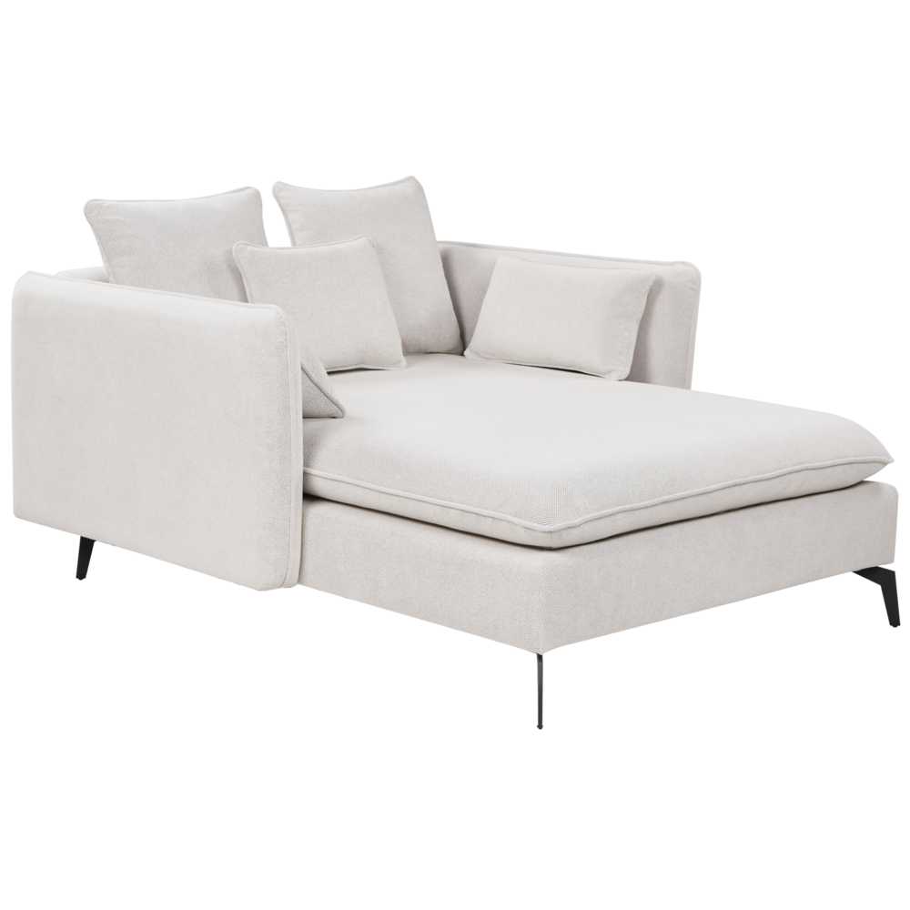Sofa Beliani Šezlongas CHARMES šviesiai smėlio spalvos