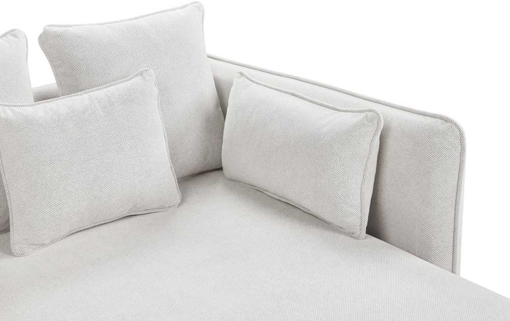 Sofa Beliani Šezlongas CHARMES šviesiai smėlio spalvos