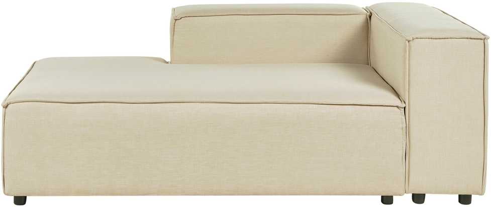 Sofa Beliani Šezlongas APRICA sintetinis linas smėlio spalvos