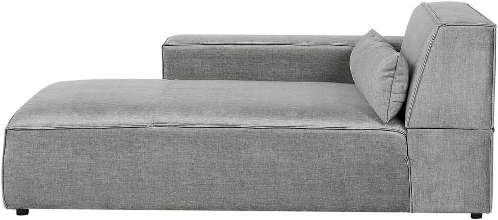 Beliani Dešininė šezlongo sofa HELLNAR, pilka