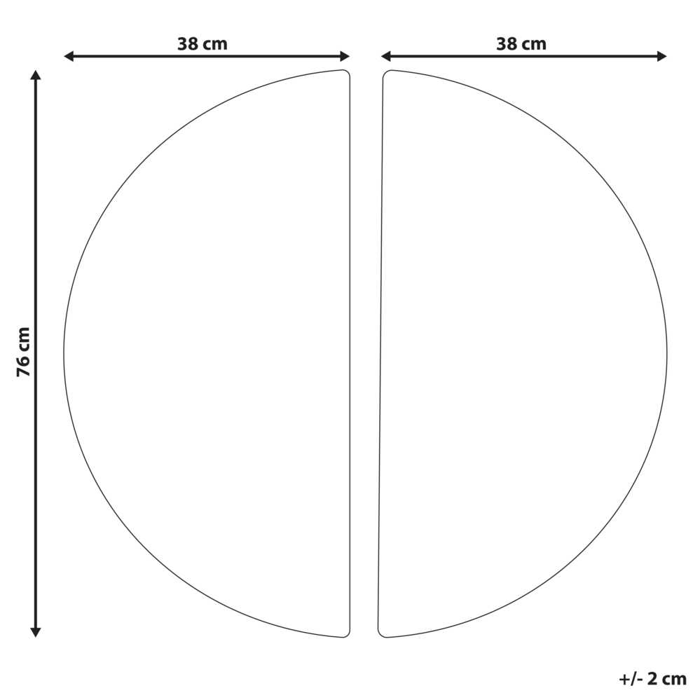 Beliani Sieninis dekoras MANDAU stiklas 76 cm juodas