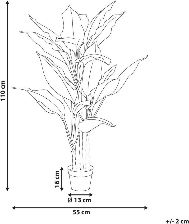 Beliani Dirbtinis augalas DIEFFENBACHIA 110 cm žalias