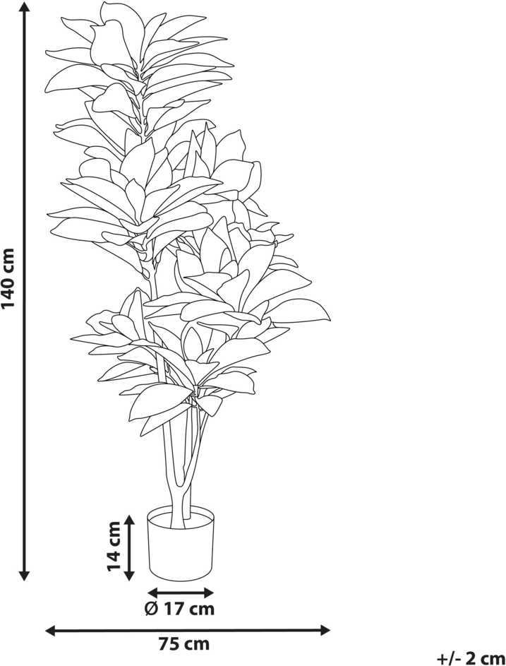 Beliani Dirbtinis augalas CODIAEUM 140 cm žalias