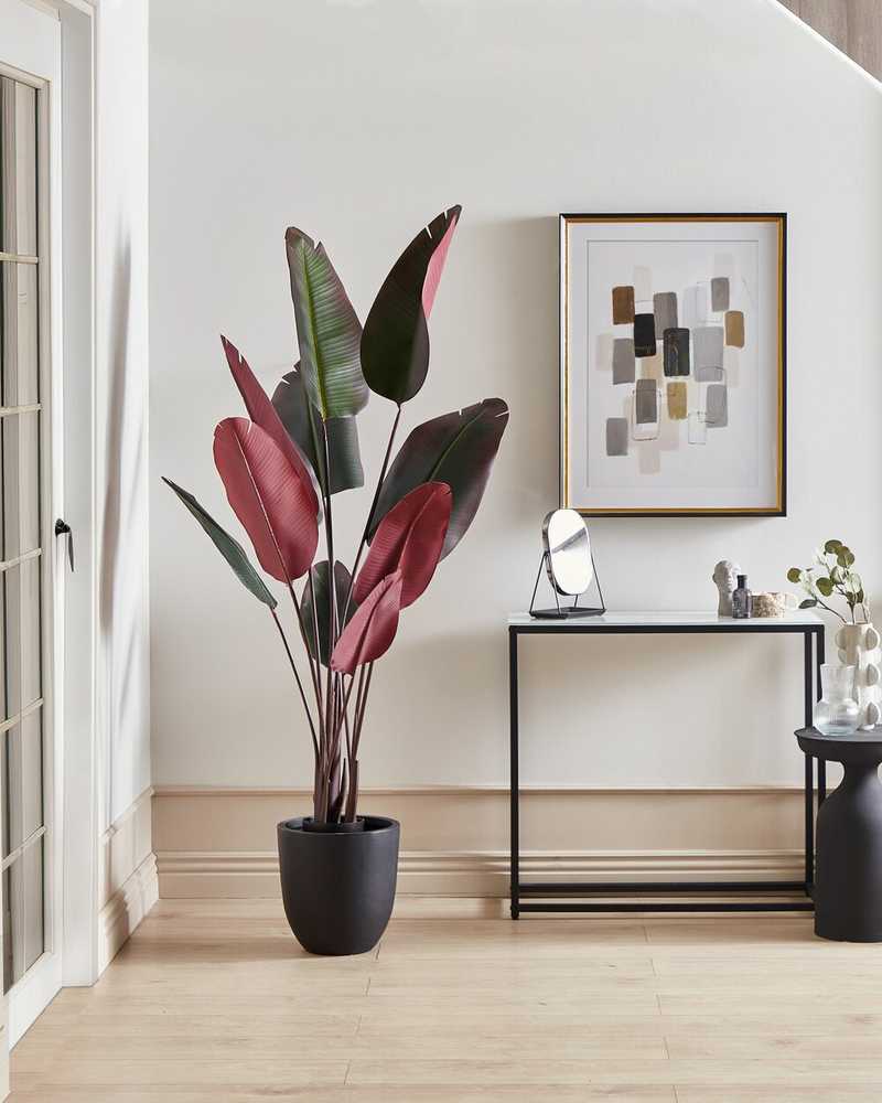 Beliani Dirbtinis augalas BANANA TREE 163 cm žalias