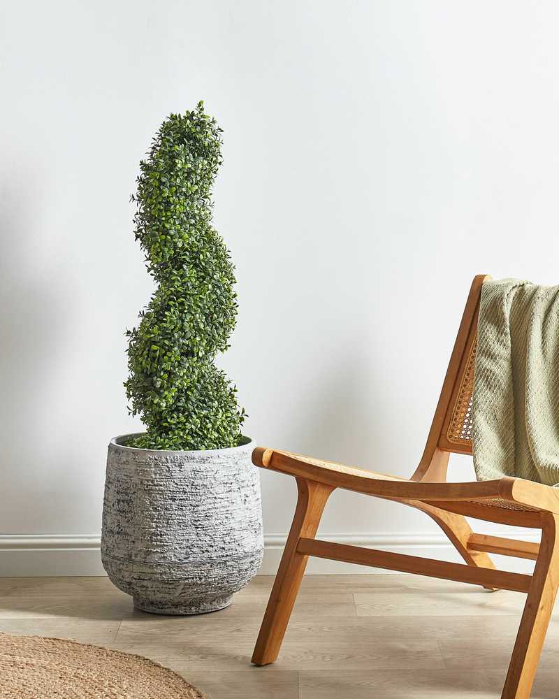 Beliani Dirbtinis augalas BUXUS SPIRAL TREE 98 cm žalias