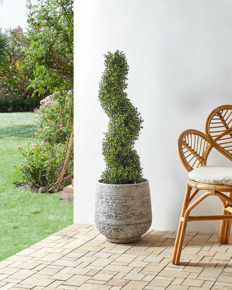 Beliani Dirbtinis augalas BUXUS SPIRAL TREE 98 cm žalias