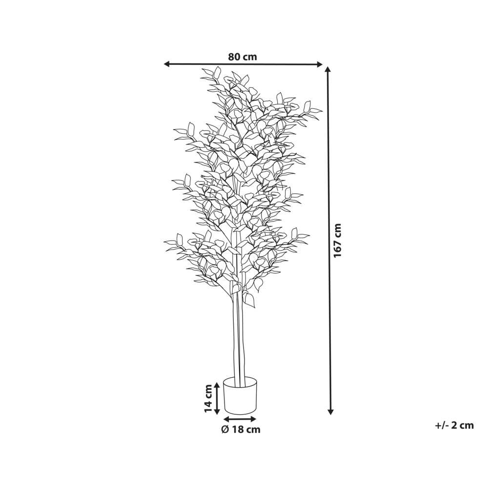 Beliani Dirbtinis augalas FICUS 167 cm žalias
