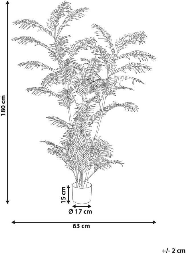 Beliani Dirbtinis augalas PALM TREE 180 cm Žalias