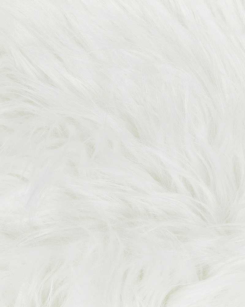 Beliani Dirbtinio kailio kilimas MAMUNGARI Baltas 60 x 180 cm