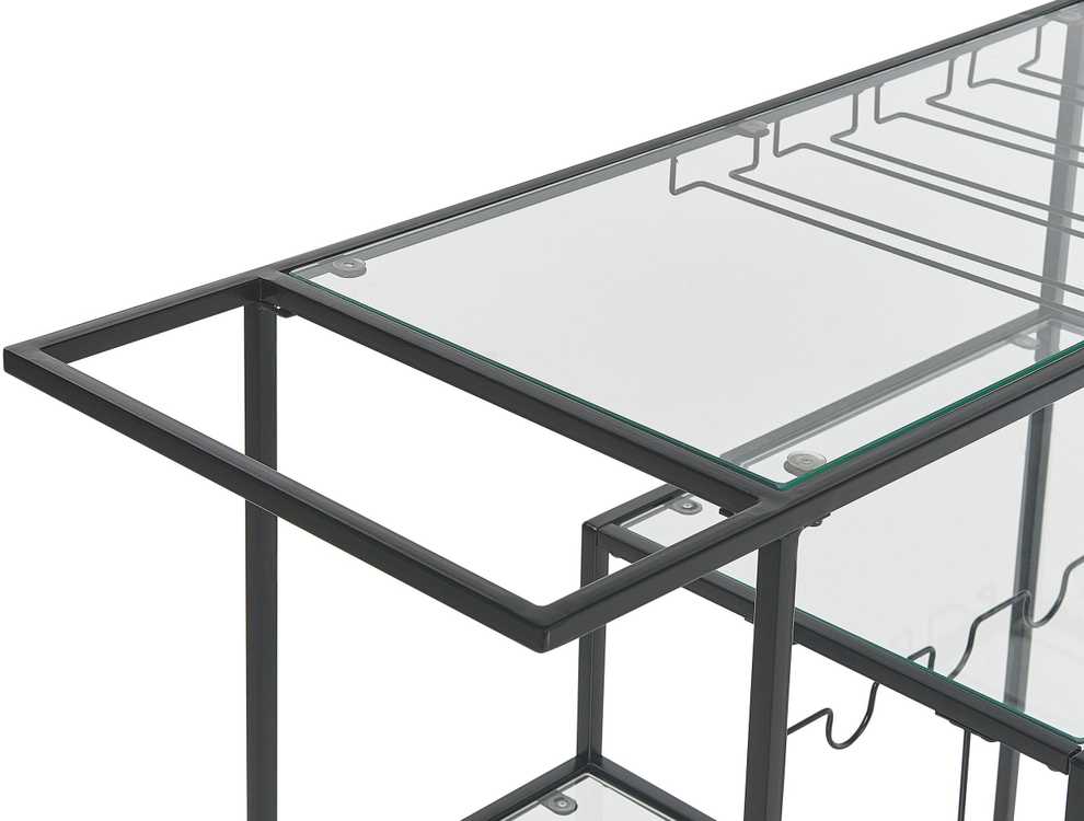Beliani Virtuvinis vežimėlis MARCOLA metalinis, juodas