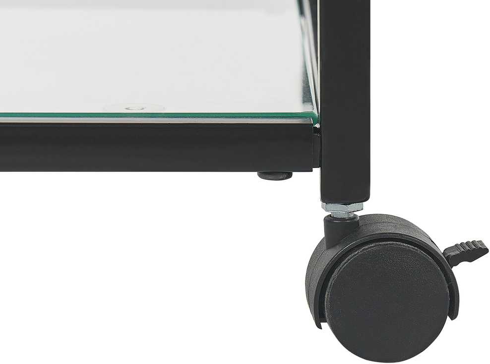 Beliani Virtuvinis vežimėlis MARCOLA metalinis, juodas