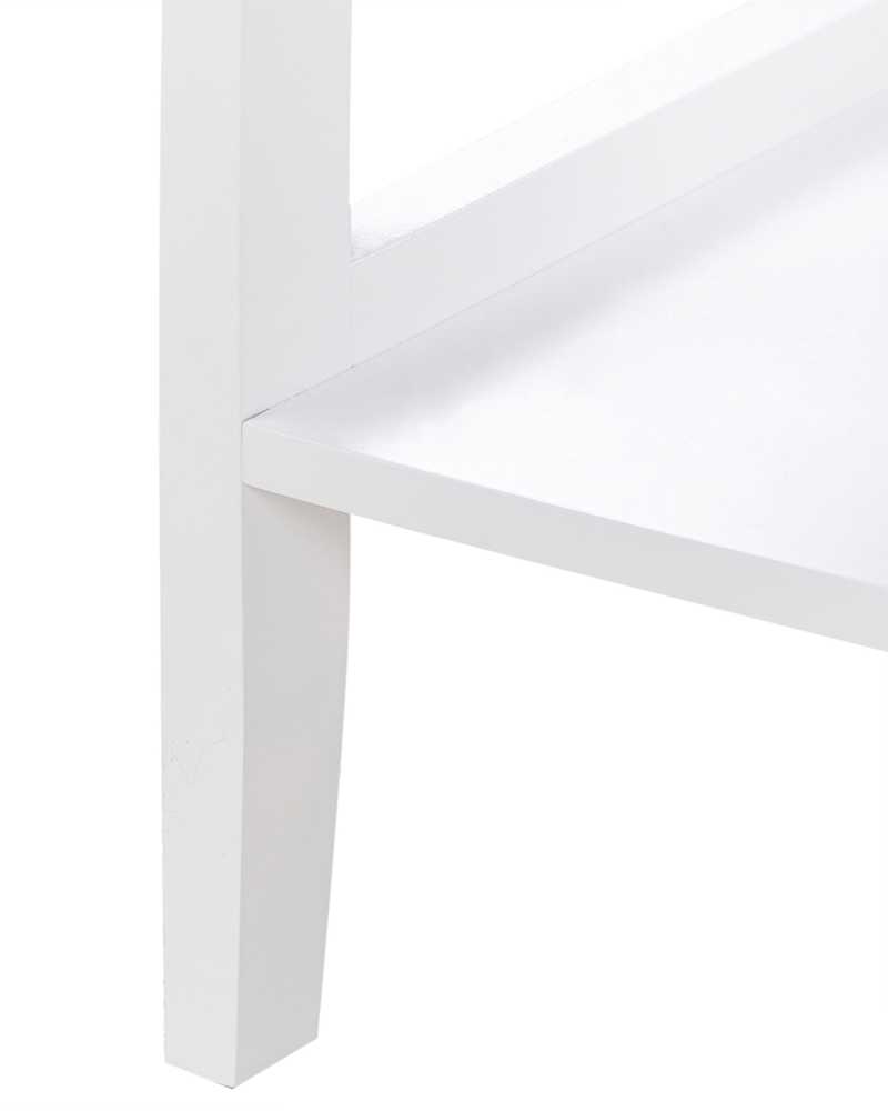 Beliani Spintelė su stiklinėmis durelėmis ir lentyna INLET 80 cm, balta