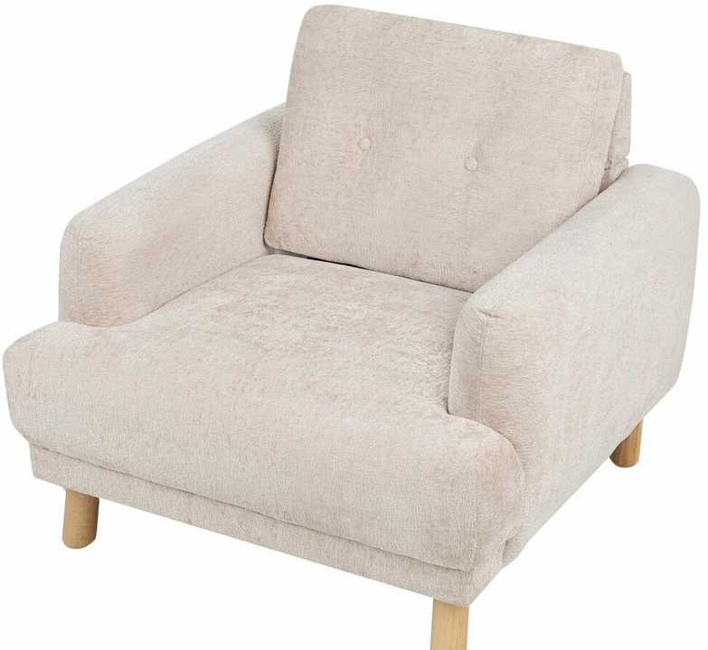 Fotelis Beliani Krėslas TUVE Boucle smėlio spalvos