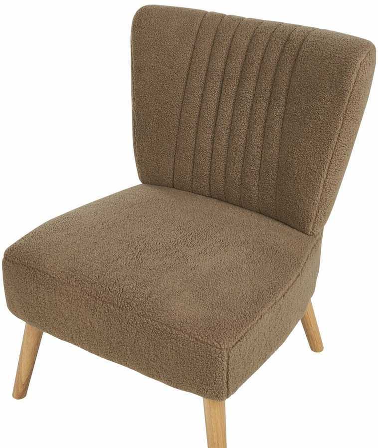 Fotelis Beliani Fotelė VAASA Boucle ruda