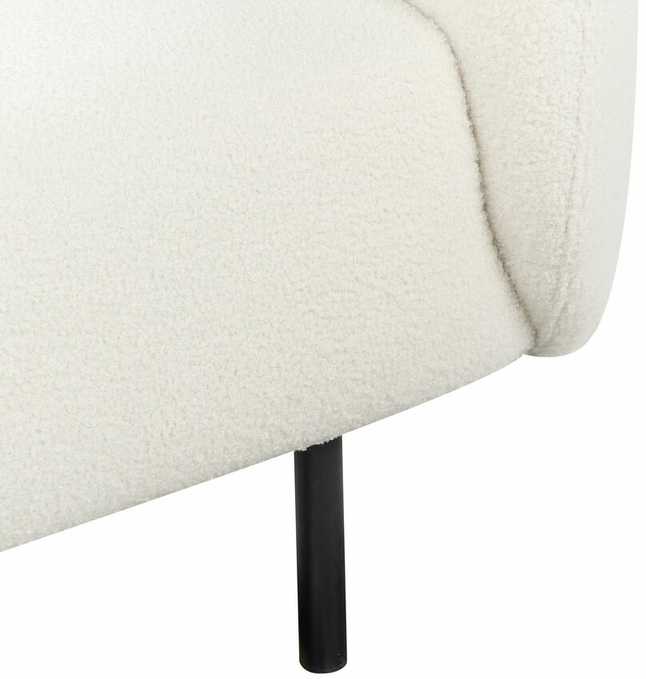 Fotelis Beliani Fotel LOEN Boucle baltas