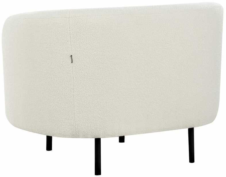 Fotelis Beliani Fotel LOEN Boucle baltas