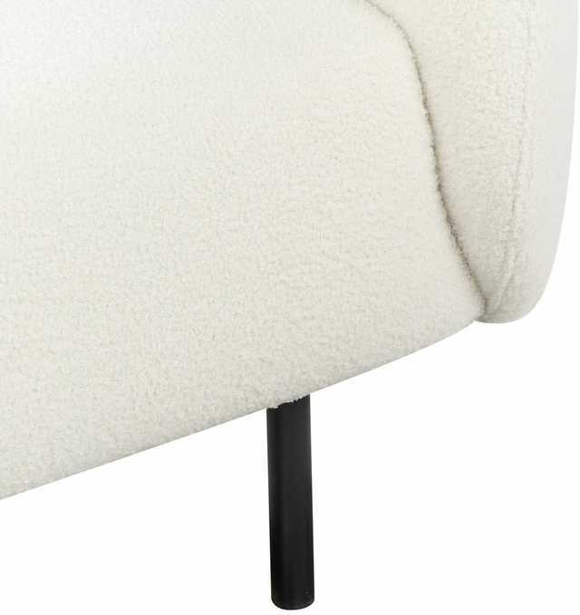 Fotelis Beliani Fotel LOEN Boucle baltas