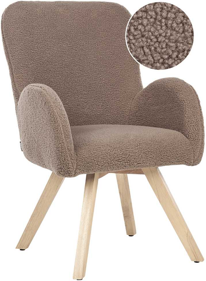 Fotelis Beliani Fotel BJARN boucle rudas