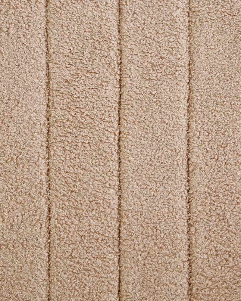 Fotelis Beliani Supamas krėslas LEKNES Boucle smėlio spalvos