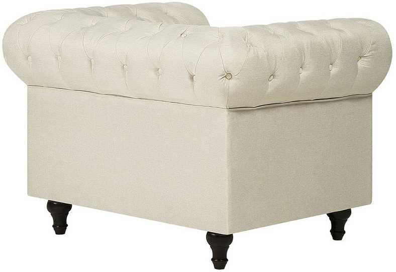 Beliani CHESTERFIELD fotelis, smėlio spalvos