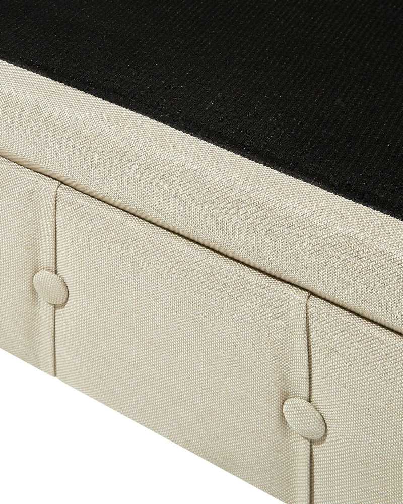 Beliani CHESTERFIELD fotelis, smėlio spalvos