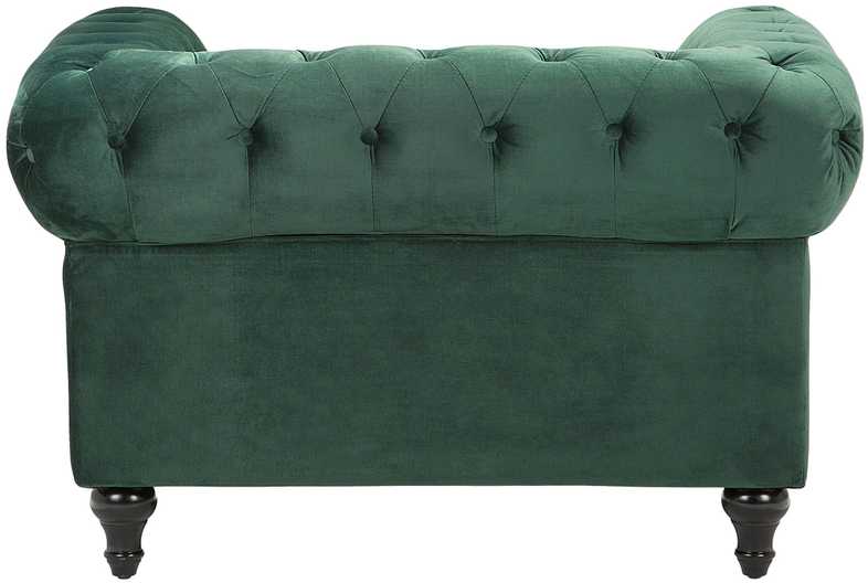 Fotelis Beliani Fotelė CHESTERFIELD veliūrinė, smaragdinė